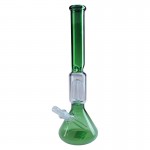 Beaker Base 5-arm Perc Glass Bong with One-Hitter Bowl Downstem - Green