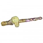 Snodgrass Family Glass - Fumed Glass Skull Sidecar Pipe by Bob Snodgrass