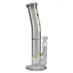 Blaze Glass - Stemless Layback Disc Perc Ice Bong - Yellow