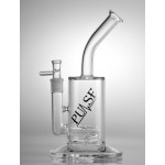 Pulse Glass - Gridded Tongue Perc Bent Neck Stemless Bong