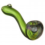 Glass Briar-Style Pipe - Colored Glass with Fume and Color Work - Choice of 4 Colors
