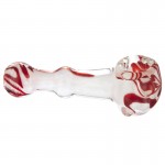 Glass Spoon Pipe - Inside Out Frit with Color Rod - Choice of 12 Colors