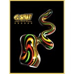 G-Spot Glass Sherlock Bubbler Pipe - Rasta Swirl