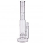 JM Flow Sci Glass Stemless Straight Bong - Sprinkler Perc