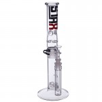 Grav Labs STAX Complete Bong Kit - Straight Natural Base with Standard Mouthpiece - Red