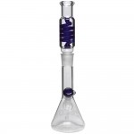 Pure Glass ZERO PFC Detachable Freezable Coil Glass Bong - Blue