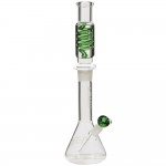 Pure Glass ZERO PFC Detachable Freezable Coil Glass Bong - Green