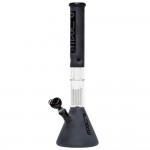 Pure Glass 10-arm Perc Beaker Base Tube - Black Frosted