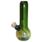 Glass Bubble Base Mini Bong - Fumed Green Glass