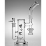 Pulse Glass - Gridded Tongue Perc Ash Catcher Bubbler