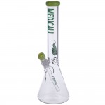 Medicali Glass - Slyme 45 Mil Beaker Bong - 14 Inch - Green Label