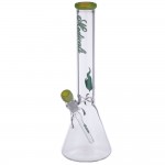 pipes cannabis Medicali Glass - Slyme 45 Mil Beaker Bong - 14 Inch - Green Script Label