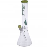 Medicali Glass - Slyme 50 Mil Beaker Bong - 14 Inch - Green Script Label