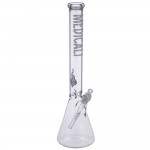 Medicali Glass - 45 Mil Beaker Base Bong - 18 Inch - White Label