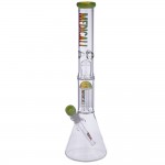 Medicali Glass - Slyme 8-Arm Tree Perc Beaker Bong - 14 Inch - Rasta Label