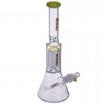 Medicali Glass - Slyme Mini 8-Arm Tree Perc Beaker Bong - Rasta Label