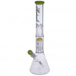 Medicali Glass - Slyme 8-Arm Tree Perc Beaker Bong - 14 Inch - Green Script Label