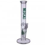 Medicali Glass - 45 Mil Straight Cylinder Bong - 14 Inch - Green Label