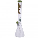 Medicali Glass - Slyme 45 Mil Beaker Bong - 18 Inch - Rasta Script Label