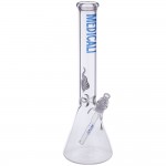 Medicali Glass - 45 Mil Beaker Base Bong - 14 Inch - Blue Label