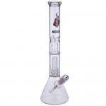 Medicali Glass - Showerhead Perc Beaker Bong - 18 Inch - Black Label