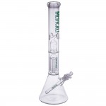 Medicali Glass - 8-Arm Tree Perc Beaker Bong - 18 Inch - Green Label