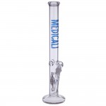 Medicali Glass - 45 Mil Straight Cylinder Bong - 18 Inch - Blue Label