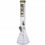 Medicali Glass - Slyme 50 Mil Beaker Bong - 18 Inch - Rasta Label