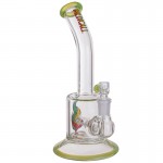 Medicali Glass - Slyme Mini Inline Perc Bubbler - Rasta Label