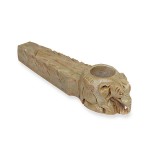 Stone Hand Pipe - Carved Soapstone Elephant