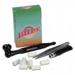 Jilter Pipe - Anodized Aluminum Pipe and Filters Set - Black