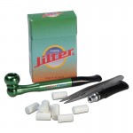 Jilter Pipe - Anodized Aluminum Pipe and Filters Set - Green