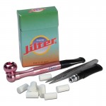 Jilter Pipe - Anodized Aluminum Pipe and Filters Set - Pink