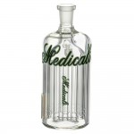 Medicali Glass - 12-Arm Tree Perc Ash Catcher - Green & Black Script Label