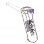 Medicali Glass - Small Bubbler Hand Pipe - Black Label