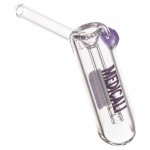 Medicali Glass - Small Bubbler Hand Pipe - Purple Label