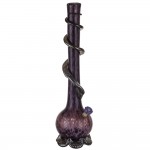 Noble Glass Extra Large Purple Glass Bong with Black Wrap