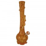 Noble Glass 14 Inch Tall Orange Glass Bong with Orange Wrap and Foot