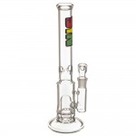 SYN Glass – Mini Airstrike Glass Perc Bong – Rasta Label