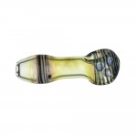 Glass Spoon Pipe – Colored Work & Fumed Glass with Magnifiers - Choice of 6 Colors