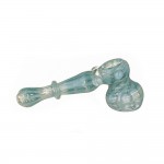 Glass Mini Hammer Hand Pipe - Colored Wrap and Rake with Maria & Clear Magnifiers - Choice of 3 colors