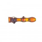 Glass Taster Pipe - Inside Out Amber Purple with Amber Purple Marbles