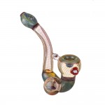 Glass Sherlock Pipe - Fume with Trap Reticello Galaxy Style & Color Encalmo Lines