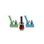Acrylic Bong with Double Bubble Base Chamber - Various Colors