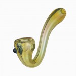 Glass Sherlock Pipe - Fumed with Colored Dots - Choice of 5 colors