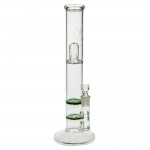 Weed Star - Green Peace Glass Bong with Double Turbine Disc Perc