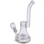 JM Flow Sci Glass Mini Beaker Base Vapor Bubbler - Inline to Cross Perc