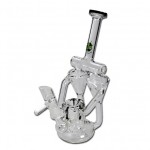 Black Leaf - Duo Recycler Bubbler with Slitted Diffuser Perc