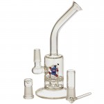 SYN Glass Nano Airstrike Bubbler with Slide Bowl, Glass Nail and Vapor Dome - Oil Can Label