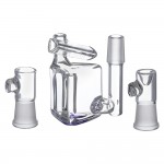 Hamm’s Waterworks Glass – Tiny Prism Vapor Bubbler with Exo-Diffy Perc – Purple